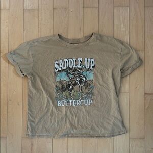 Saddle Up Buttercup t shirt- Tan